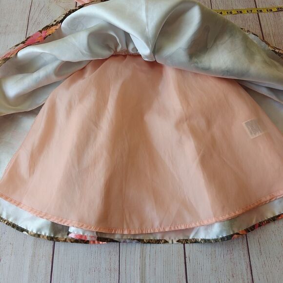 H&M horse floral bow detail flared dress sz 6X/7 - Picture 8 of 12